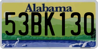 AL license plate 53BK130