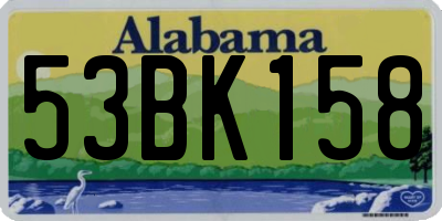 AL license plate 53BK158
