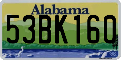 AL license plate 53BK160