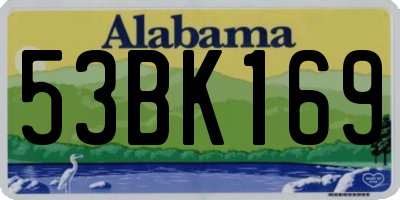 AL license plate 53BK169