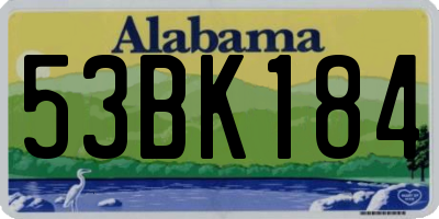 AL license plate 53BK184