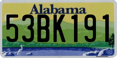 AL license plate 53BK191