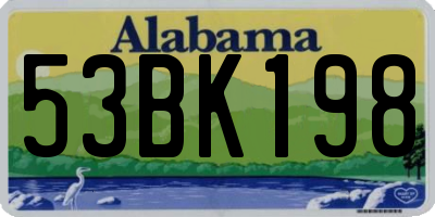 AL license plate 53BK198