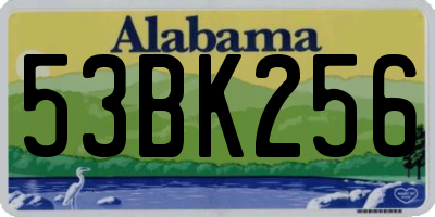 AL license plate 53BK256