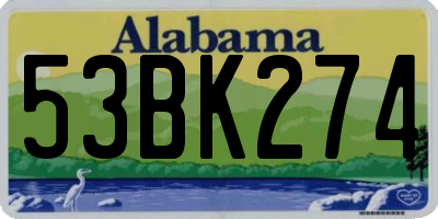 AL license plate 53BK274