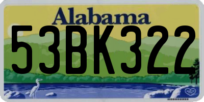 AL license plate 53BK322