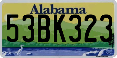AL license plate 53BK323