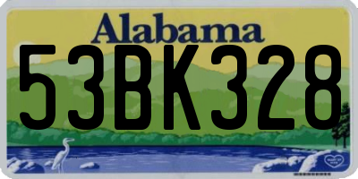 AL license plate 53BK328