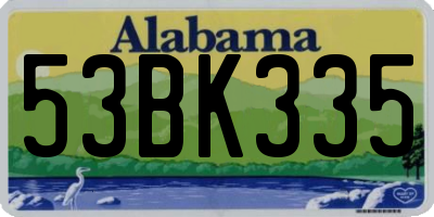 AL license plate 53BK335