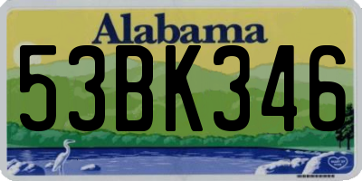 AL license plate 53BK346