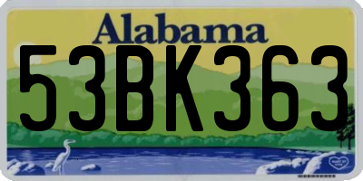 AL license plate 53BK363