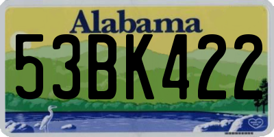 AL license plate 53BK422