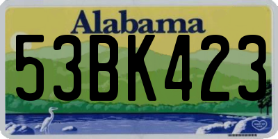 AL license plate 53BK423