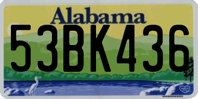 AL license plate 53BK436