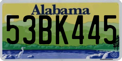 AL license plate 53BK445