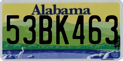 AL license plate 53BK463