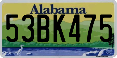 AL license plate 53BK475