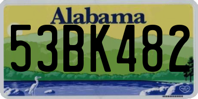AL license plate 53BK482