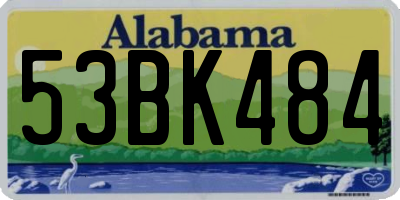 AL license plate 53BK484