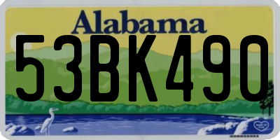 AL license plate 53BK490