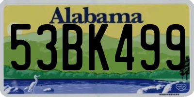 AL license plate 53BK499