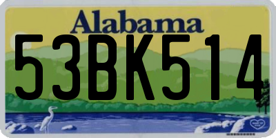 AL license plate 53BK514