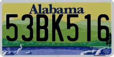 AL license plate 53BK516