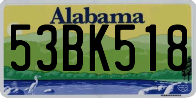 AL license plate 53BK518