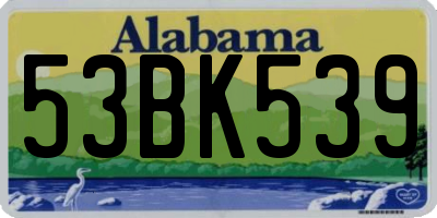 AL license plate 53BK539