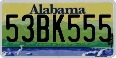 AL license plate 53BK555