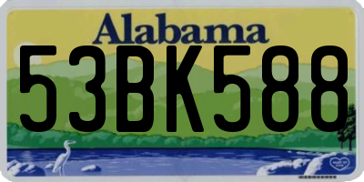 AL license plate 53BK588