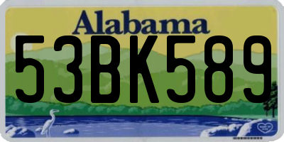 AL license plate 53BK589