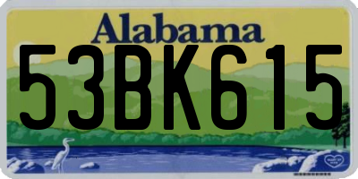 AL license plate 53BK615