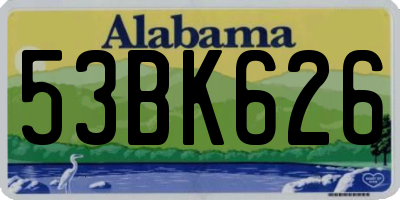 AL license plate 53BK626