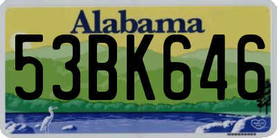 AL license plate 53BK646