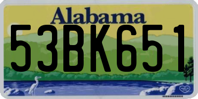 AL license plate 53BK651