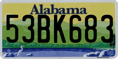 AL license plate 53BK683