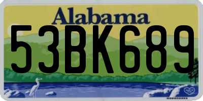 AL license plate 53BK689