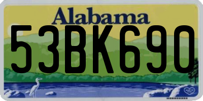 AL license plate 53BK690