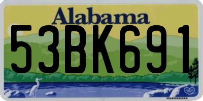 AL license plate 53BK691