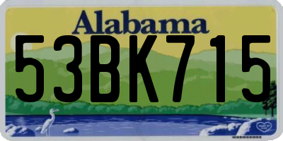 AL license plate 53BK715