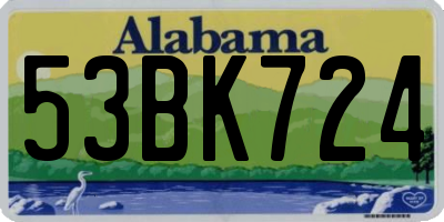 AL license plate 53BK724