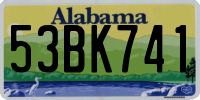 AL license plate 53BK741