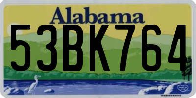 AL license plate 53BK764