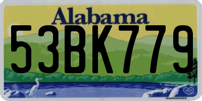 AL license plate 53BK779
