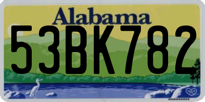 AL license plate 53BK782