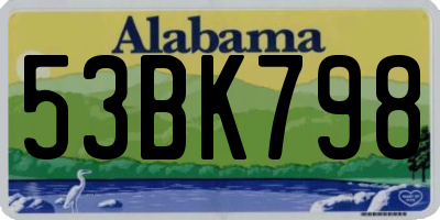 AL license plate 53BK798
