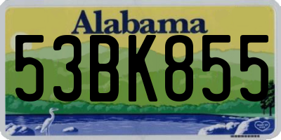 AL license plate 53BK855