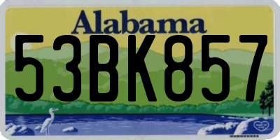 AL license plate 53BK857