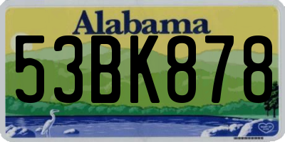 AL license plate 53BK878